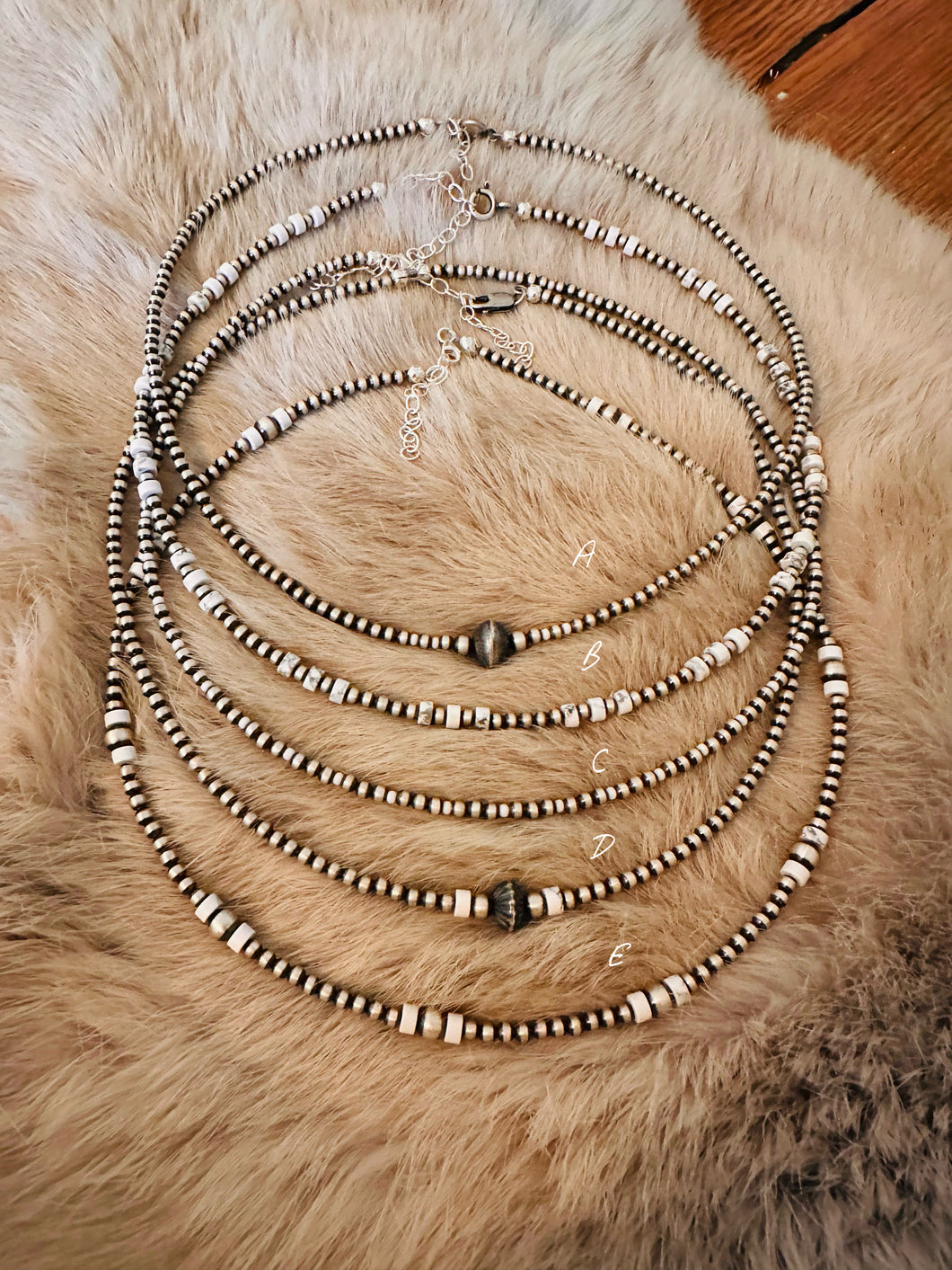 White Buffalo Navajo Pearl Chokers/Necklaces  *Made to Order