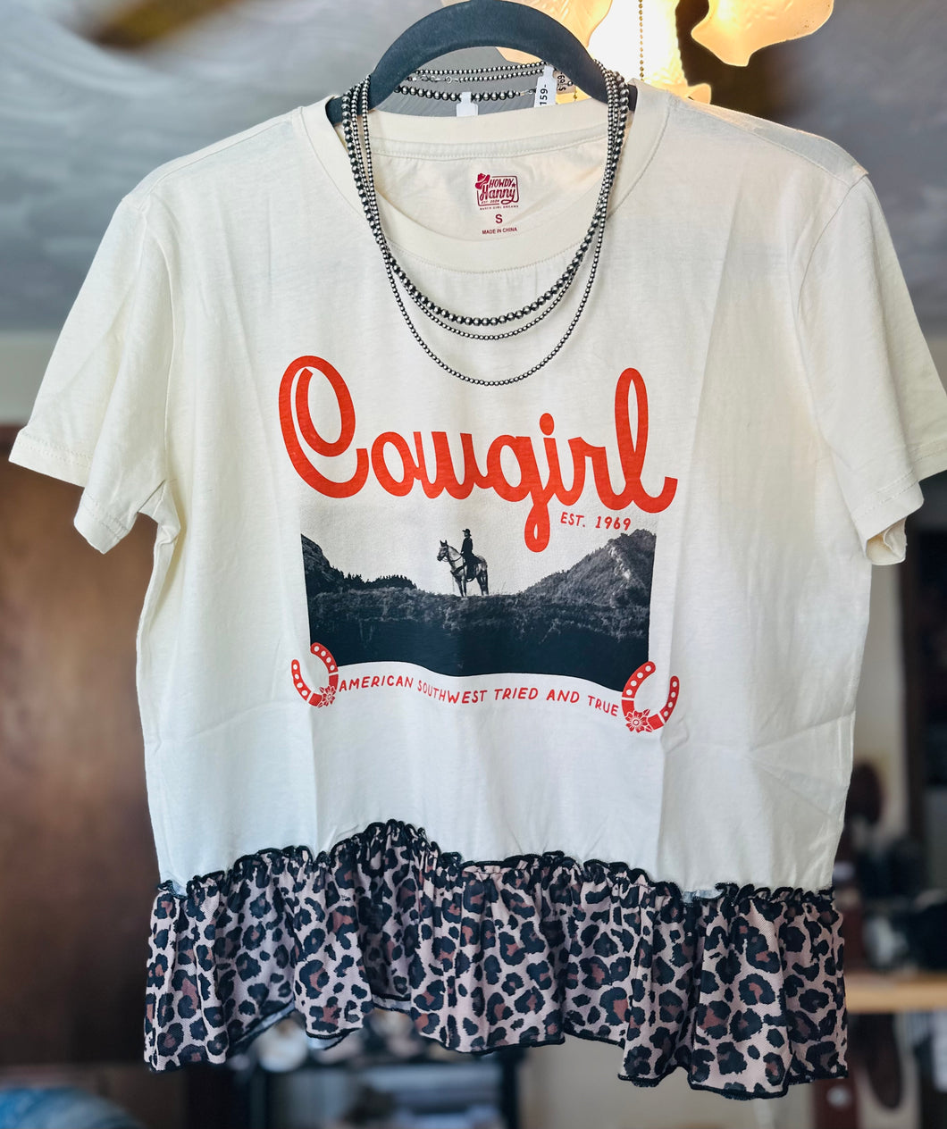 Cowgirl Cropped Ruffle Tees