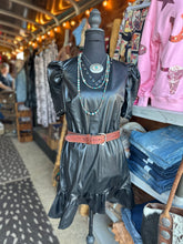 Load image into Gallery viewer, Faux Leather Bubble Dress
