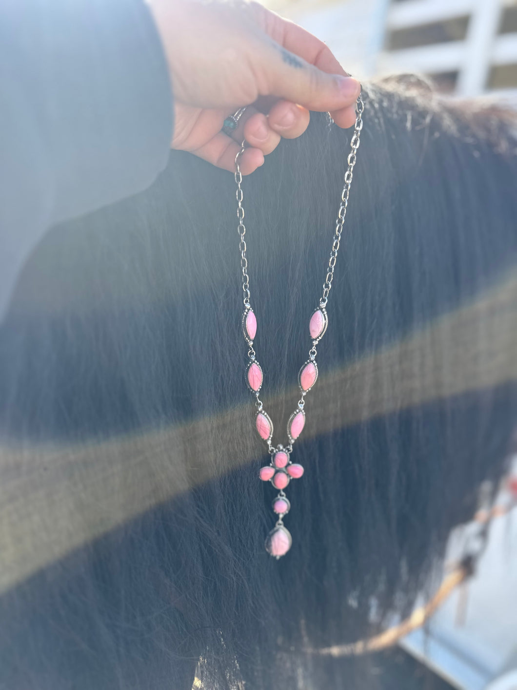 Pink Conch Lariat