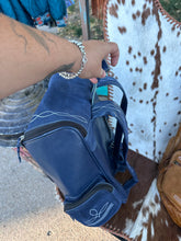 Load image into Gallery viewer, Navy Suede Backpack/Diaper Bag
