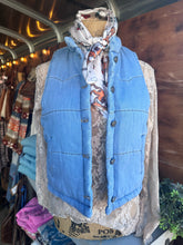 Load image into Gallery viewer, Denim Cropped Puffer Vest
