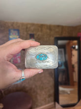 Load image into Gallery viewer, Sterling Silver and Kingman Belt Buckle
