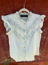 Load image into Gallery viewer, Denim Ruffle Blouse
