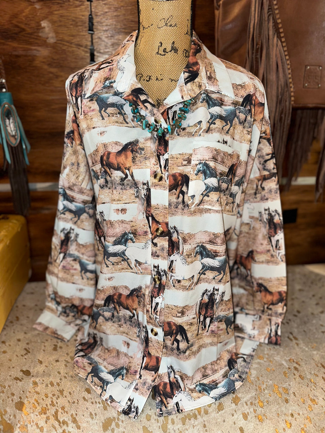 Wild Horse Button Down Shirt
