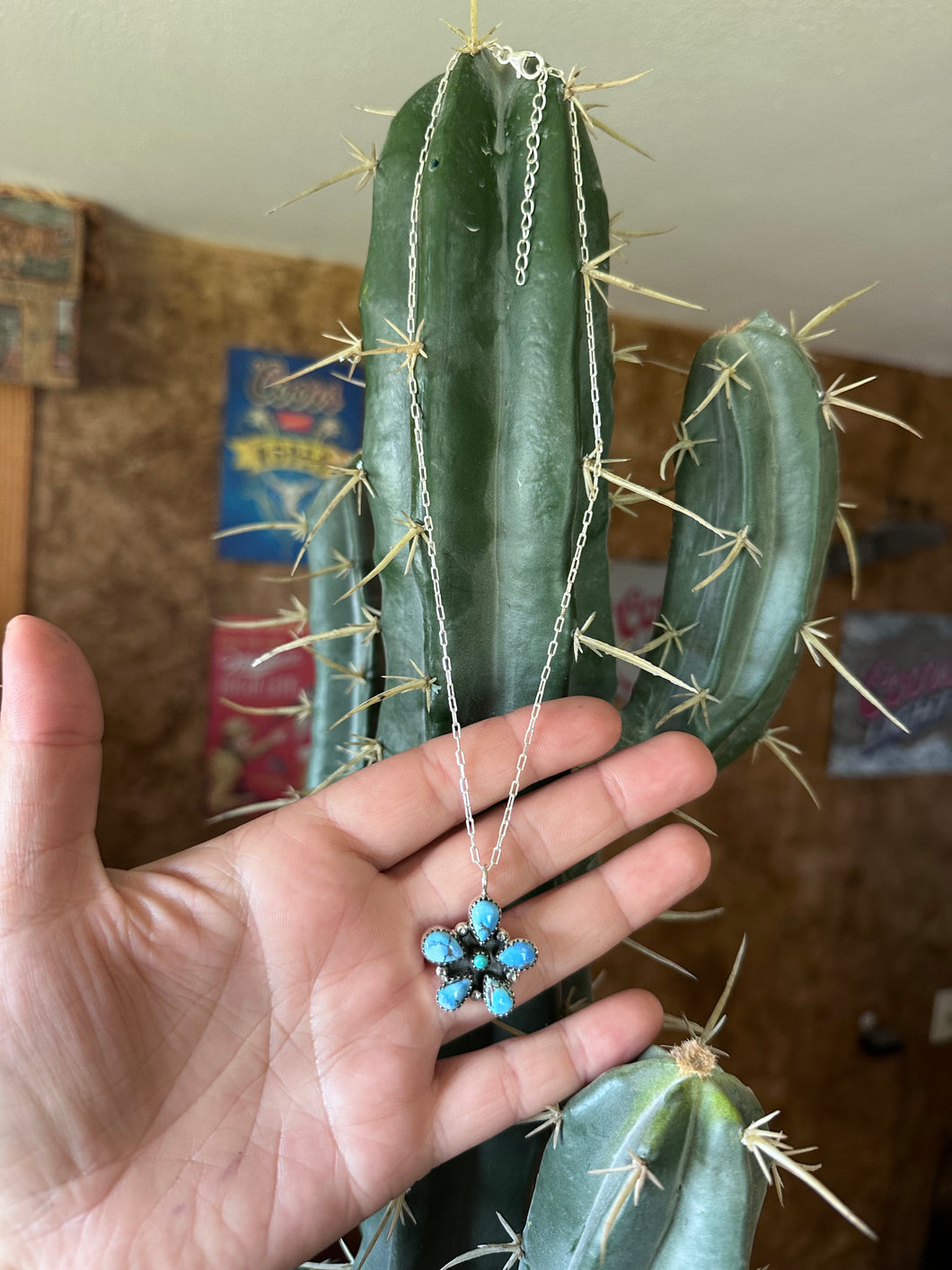 Turquoise Flower Necklace