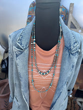 Load image into Gallery viewer, 60&quot; Navajo Pearl and Turquoise Necklace
