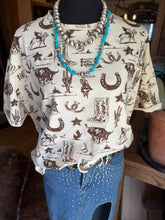 Load image into Gallery viewer, Western Print Relaxed Fit Tee
