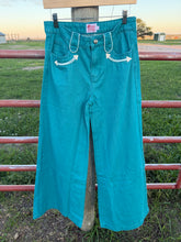 Load image into Gallery viewer, Turquoise Wide Leg Trousers
