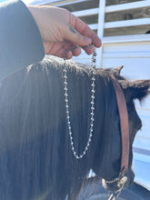 Load image into Gallery viewer, Rosary Style Silver Pearl Necklace
