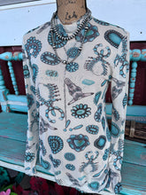 Load image into Gallery viewer, Turquoise/white Mesh Shirt
