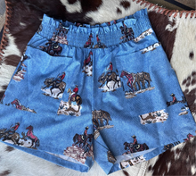 Load image into Gallery viewer, Denim Print Western Shorts
