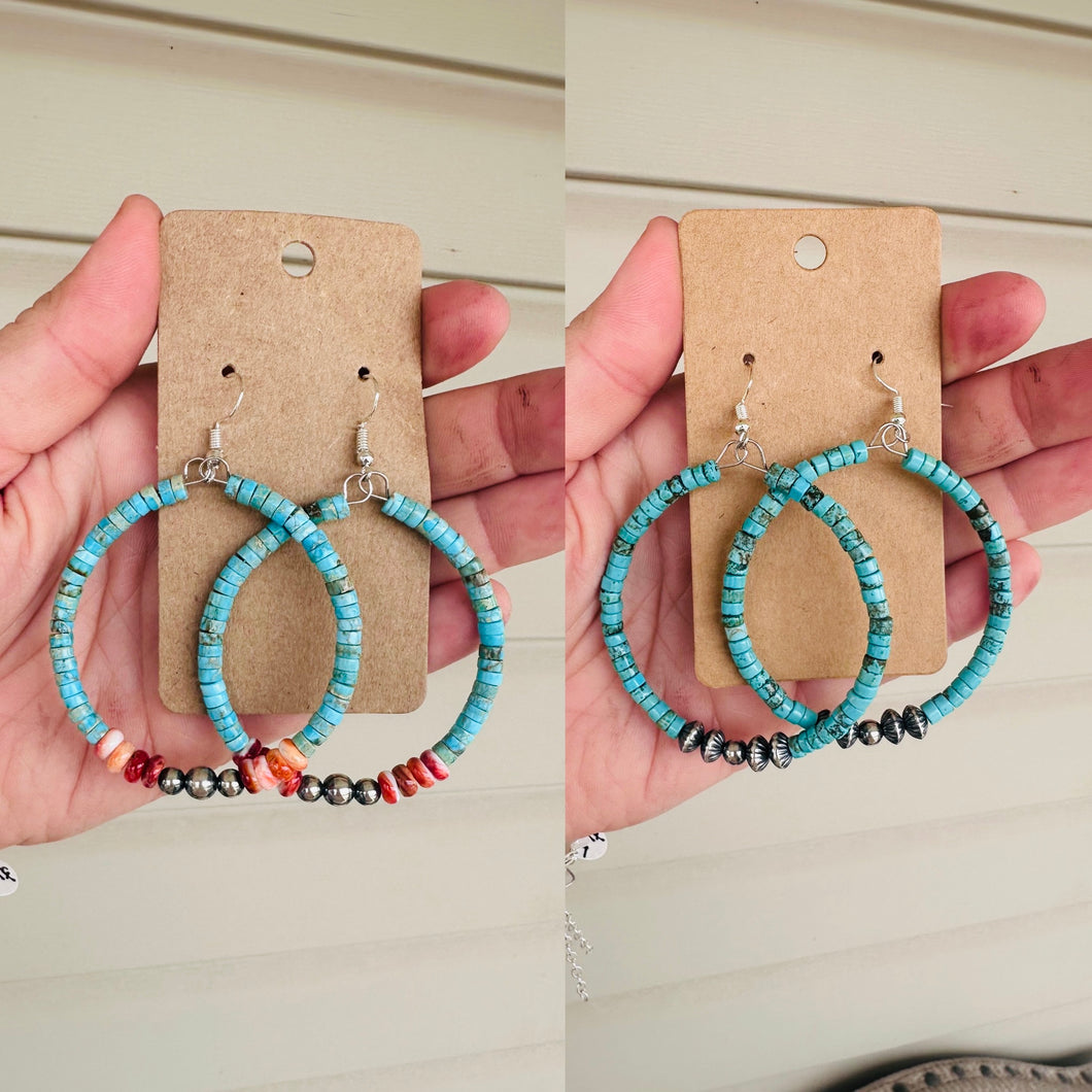 Turquoise Hoop Earrings