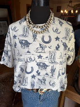 Load image into Gallery viewer, Western Print Relaxed Fit Tee
