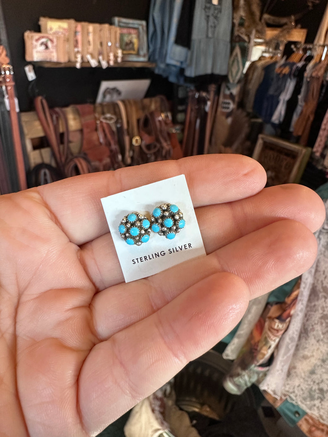 Turquoise Dome Earrings