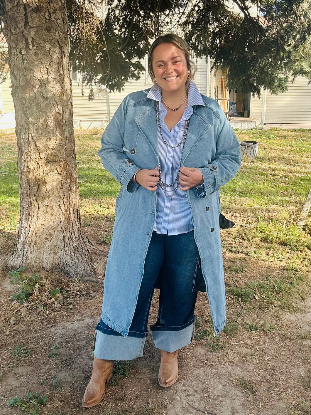 Ryland Denim Trench Coat