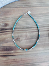 Load image into Gallery viewer, 14&quot; Turquoise And Navajo Pearl Choker
