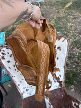 Load image into Gallery viewer, Tan Suede Backpack/Diaper Bag
