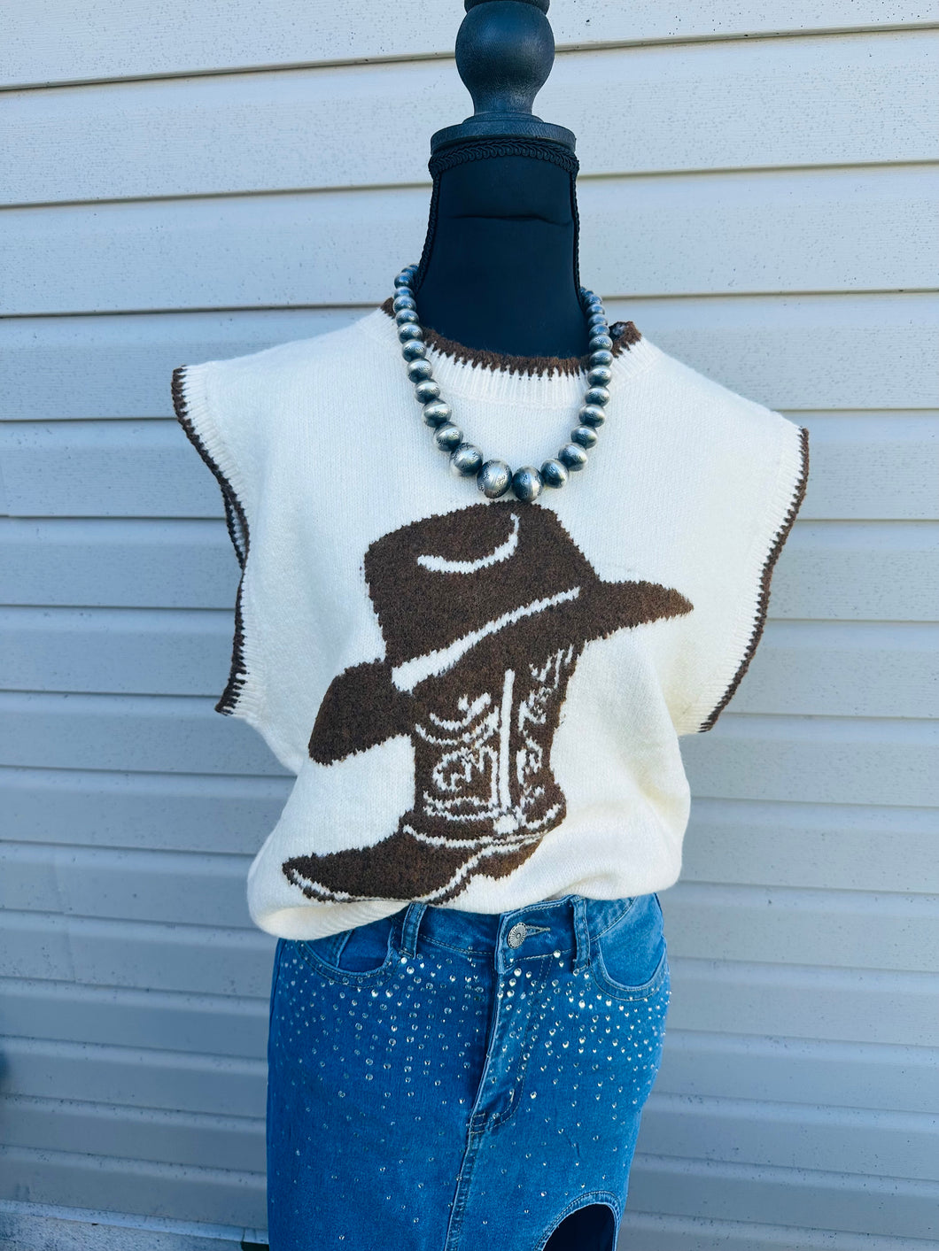 Boot Sweater Vest