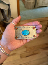 Load image into Gallery viewer, Old Pawn Turquoise &amp; Coral Belt Buckle
