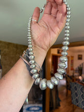 Load image into Gallery viewer, Old Pawn Graduated Stamped Navajo Pearls
