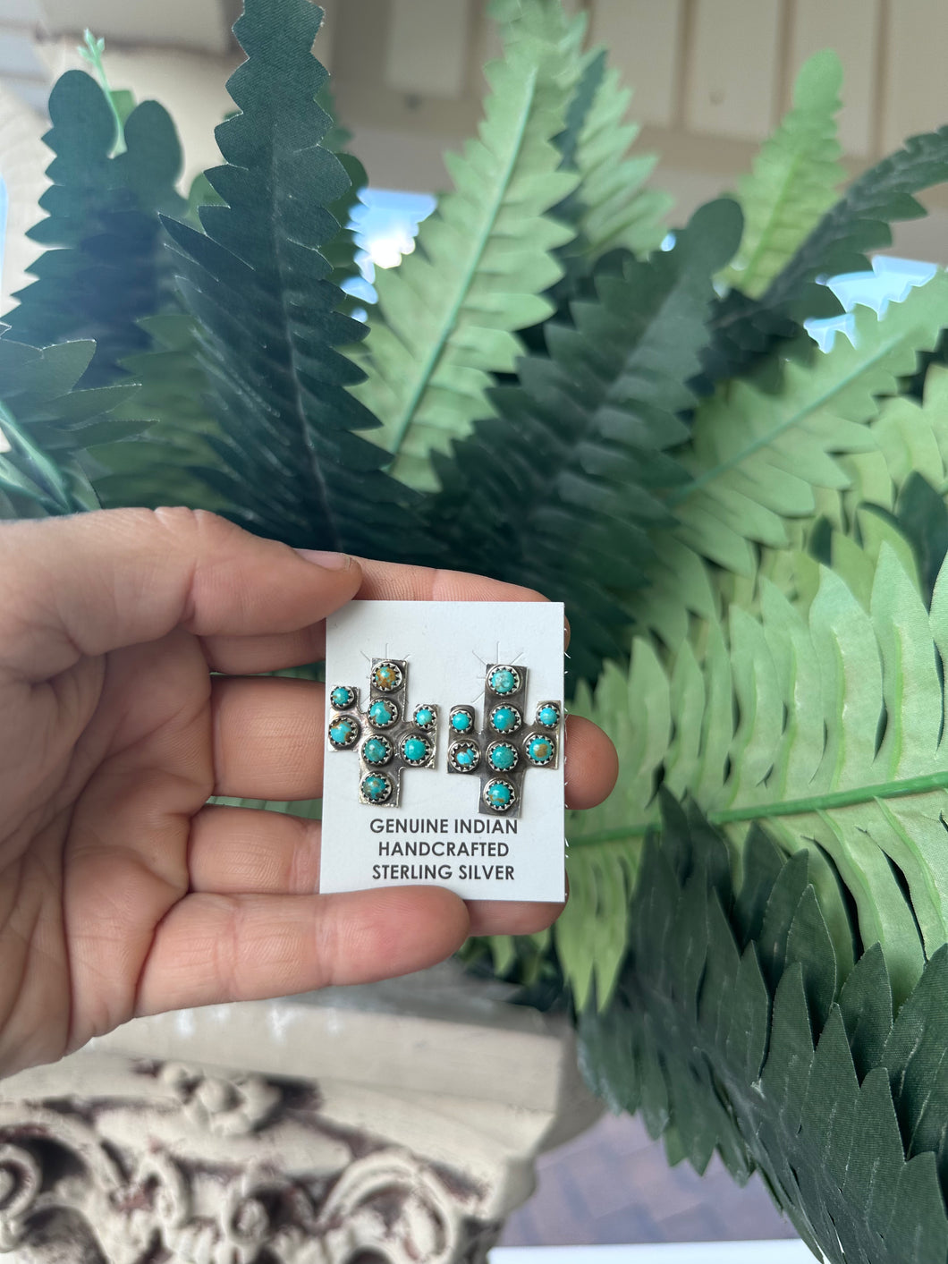 Turquoise Cactus Earrings