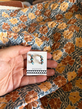 Load image into Gallery viewer, Turquoise Hoop Earrings
