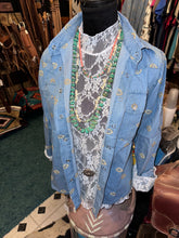 Load image into Gallery viewer, Embroidered Denim Pearl Snap
