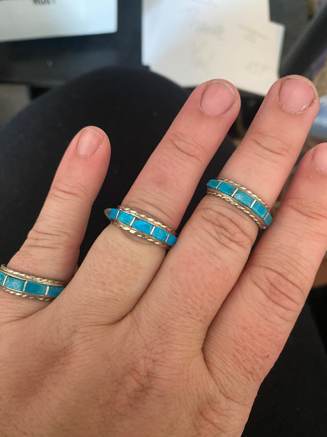 Turquoise Inlay Rings