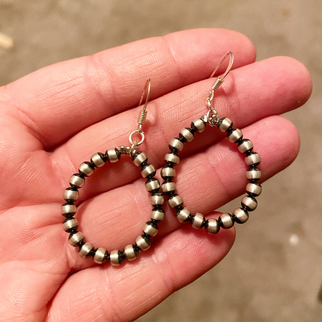 Navajo pearl hoops