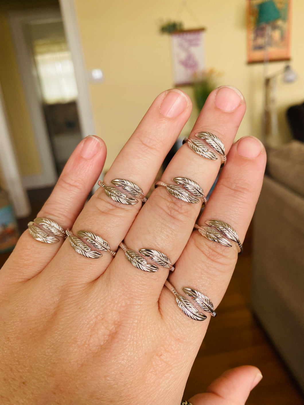 Adjustable Feather Rings