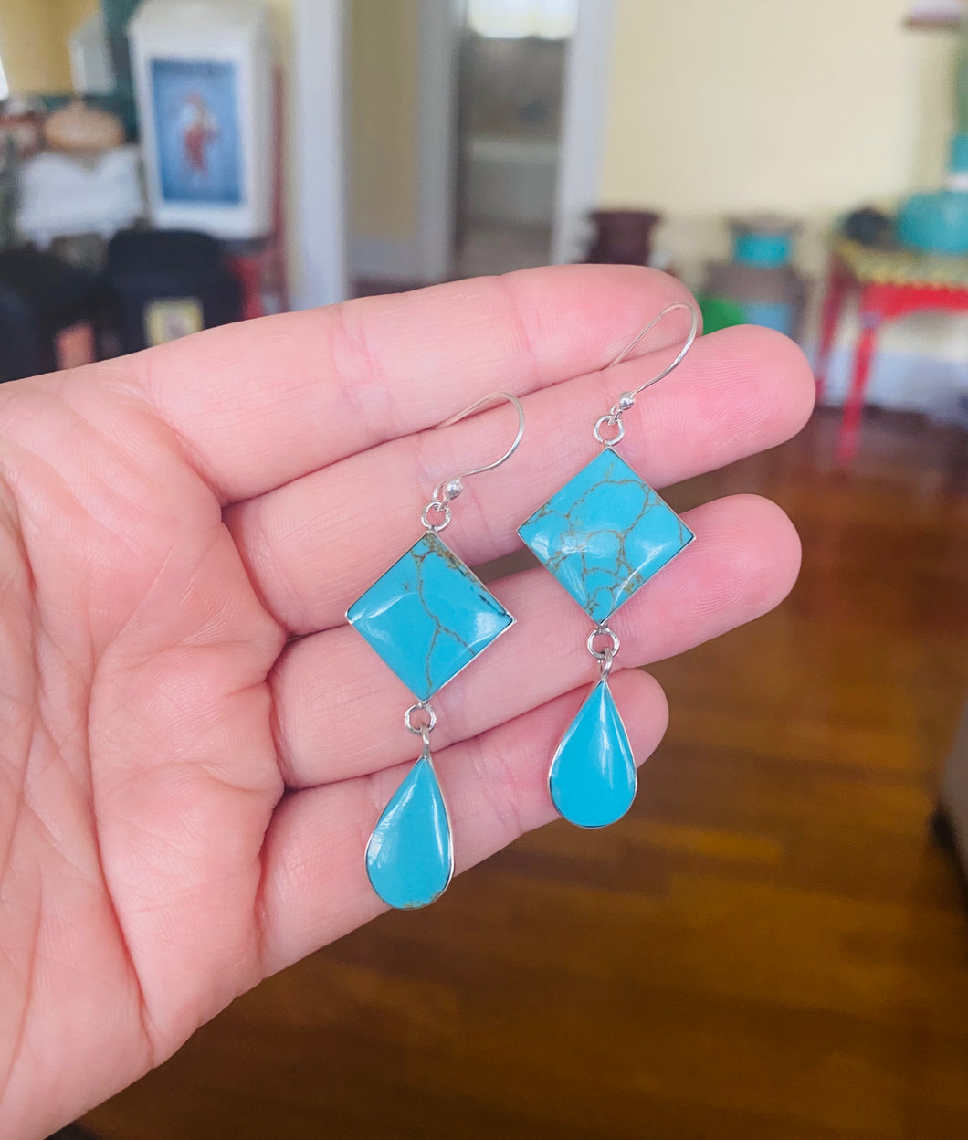 Sally Turquoise Drop Earrings