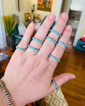 Load image into Gallery viewer, Turquoise Band Rings
