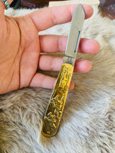 Load image into Gallery viewer, Brass Cowboy Pocket Knife
