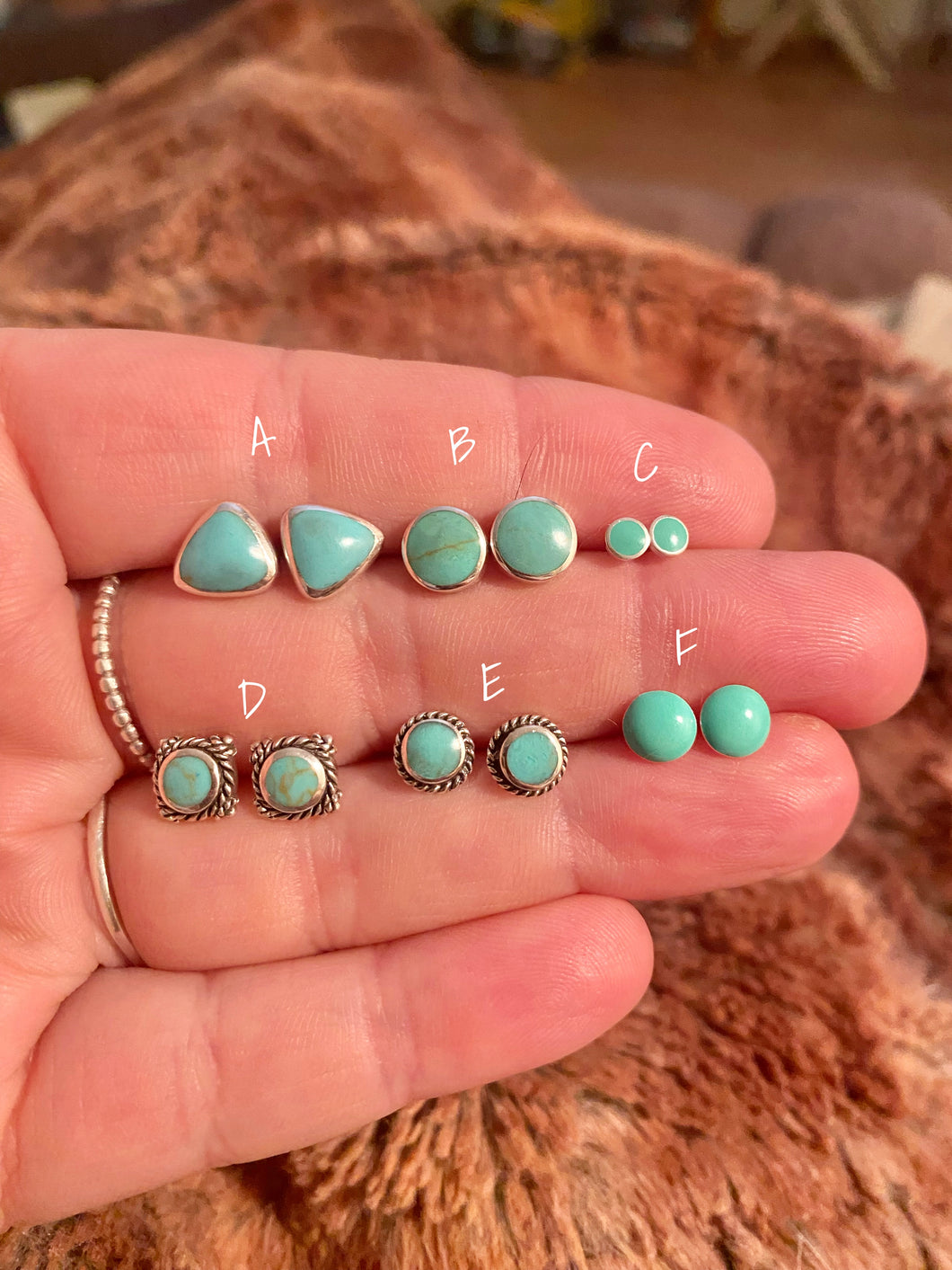 Turquoise post earrings